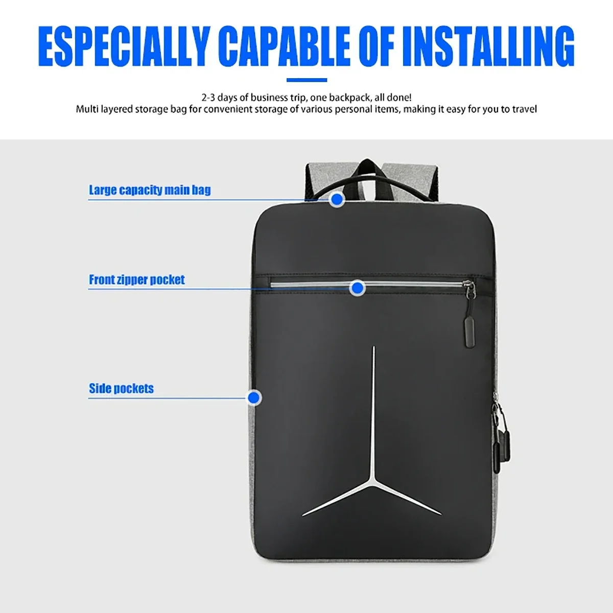 Anti Theft USB Waterproof Hard - Travel Backpack Anti Theft avis et prix