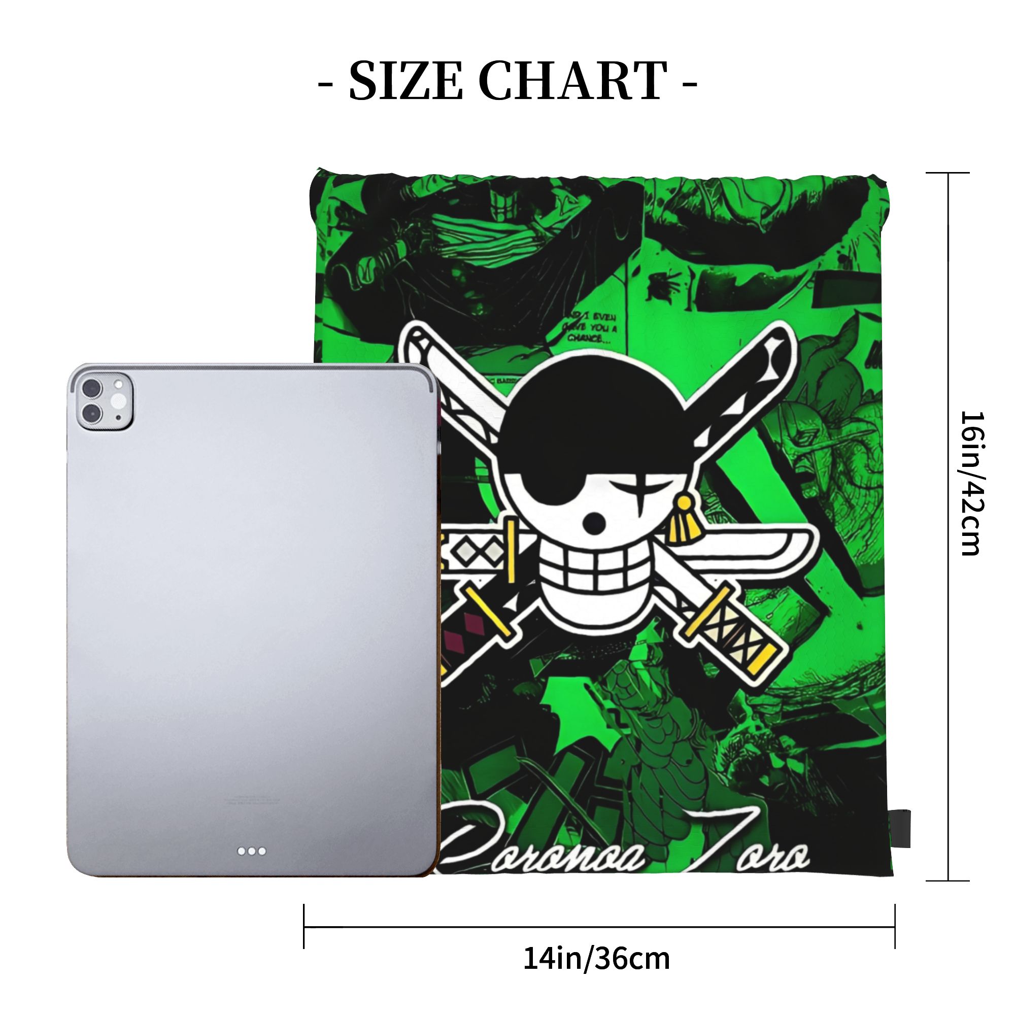 One Piece Zoro Skull Backpack  - Drawstring Gym Bag avis et prix