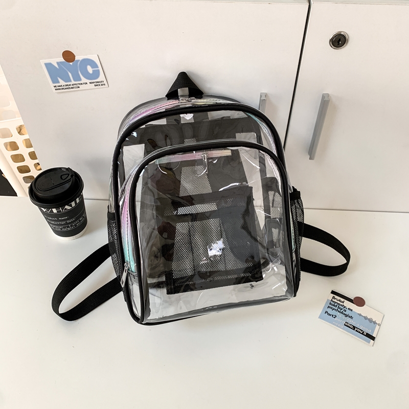 PVC Transparent Zipper Large C - Fashion Backpack Women avis et prix