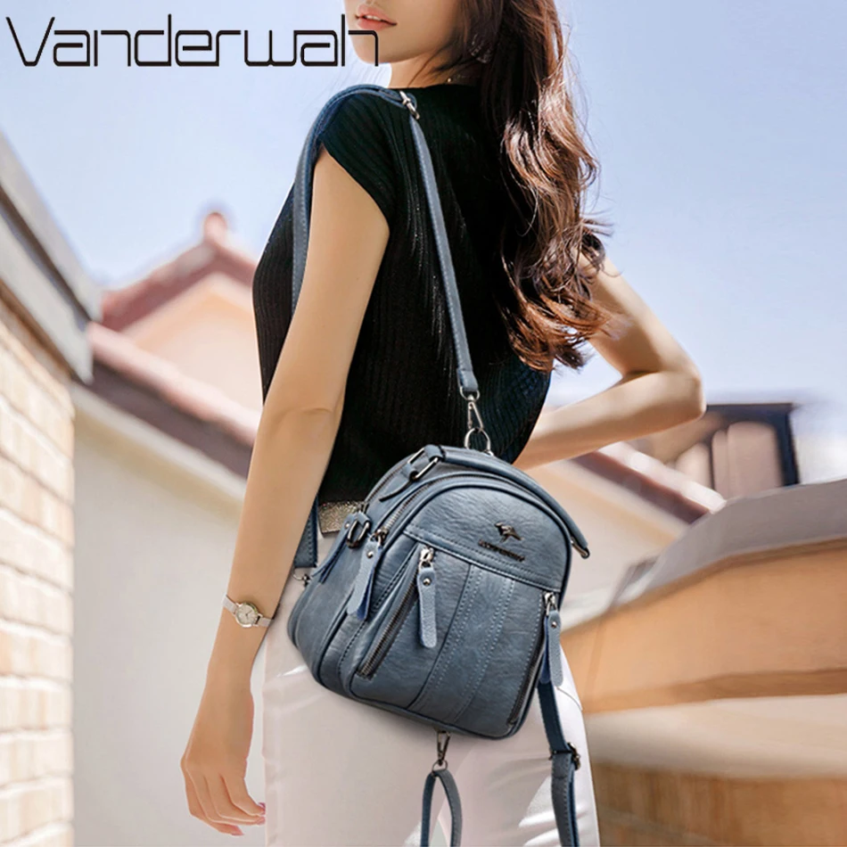 4 In 1 Leather Backpacks Multi - Fashion Backpack Women avis et prix