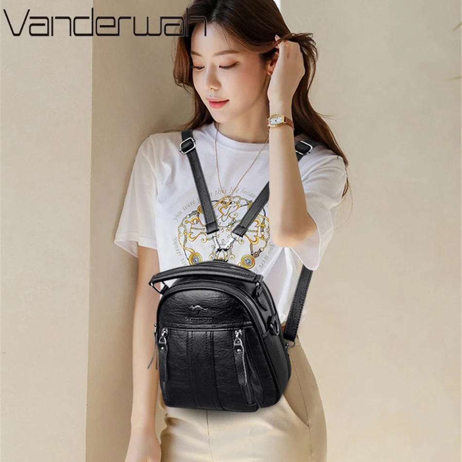 4 In 1 Leather Backpacks Multi - Fashion Backpack Women avis et prix