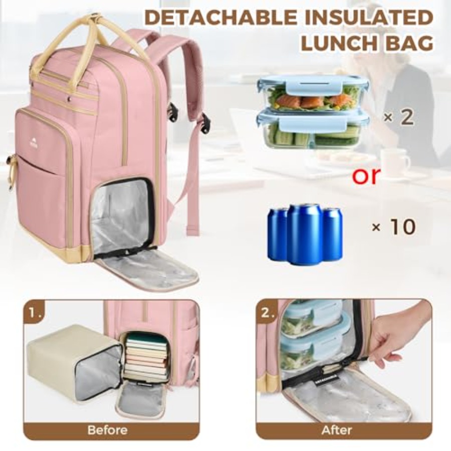 Lunch Backpack for Women, Teac - Laptop Backpack 15.6 avis et prix