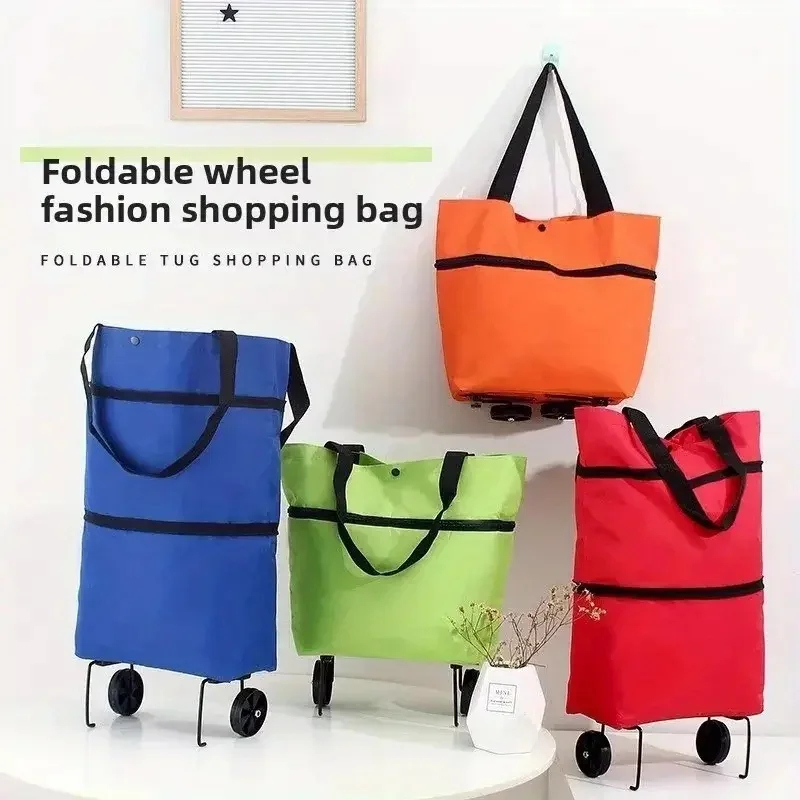 1pc Portable Shopping Cart wit - Foldable Backpack Small avis et prix