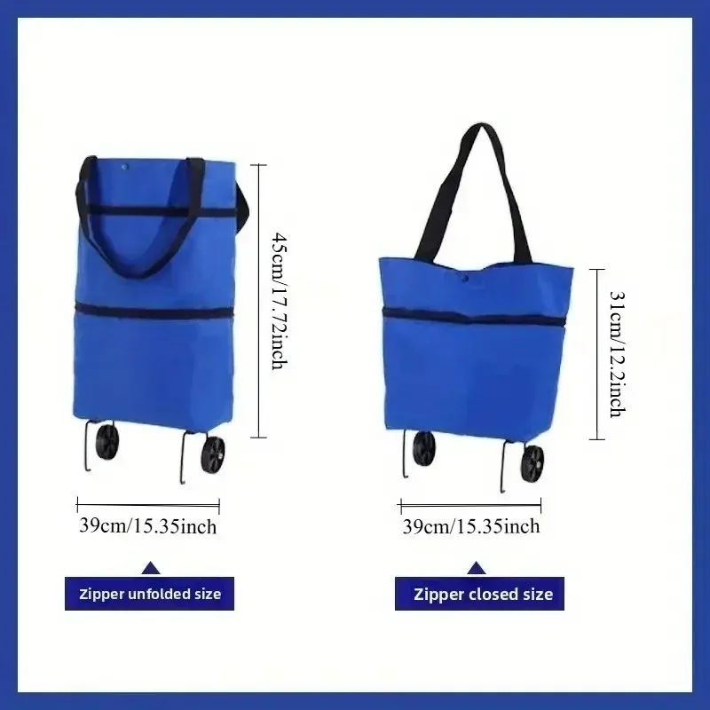 1pc Portable Shopping Cart wit - Foldable Backpack Small avis et prix