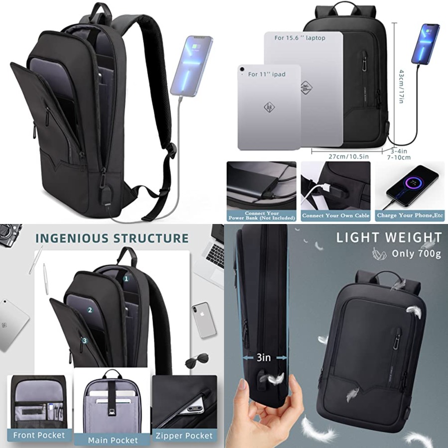 Backpack for Men Business Slim - Travel Backpack Anti Theft avis et prix