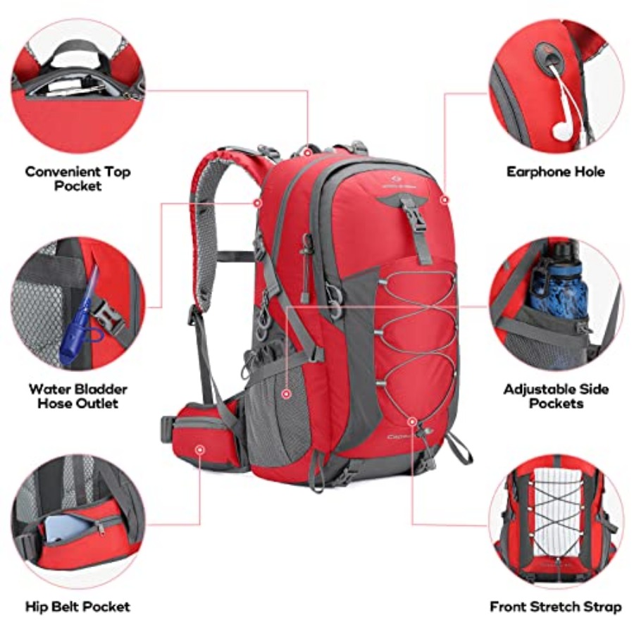 Hiking Backpack, Camping Backp - Rain Cover Backpack avis et prix
