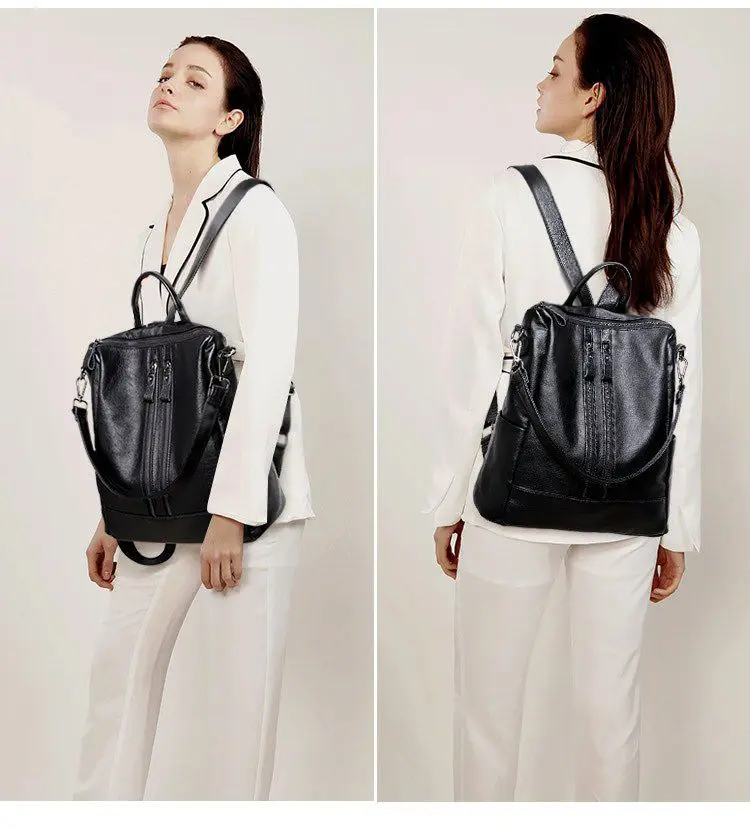 Women Soft Leather Backpack Sc - Canvas Backpack Casual avis et prix