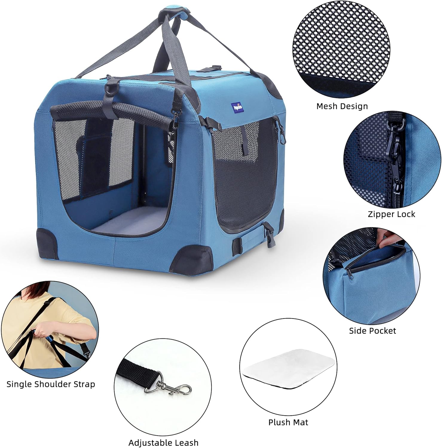 Portable Collapsible Dog Crate - Foldable Backpack Small avis et prix