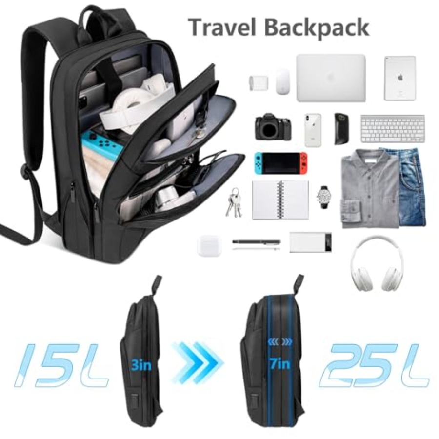 Backpack for Men Slim and Expa - Travel Backpack Anti Theft avis et prix