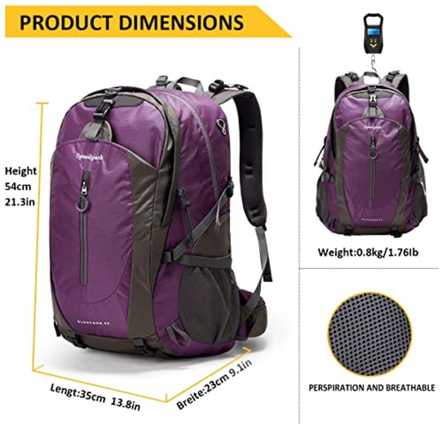 Hiking Backpack 40L Waterproof - Rain Cover Backpack avis et prix