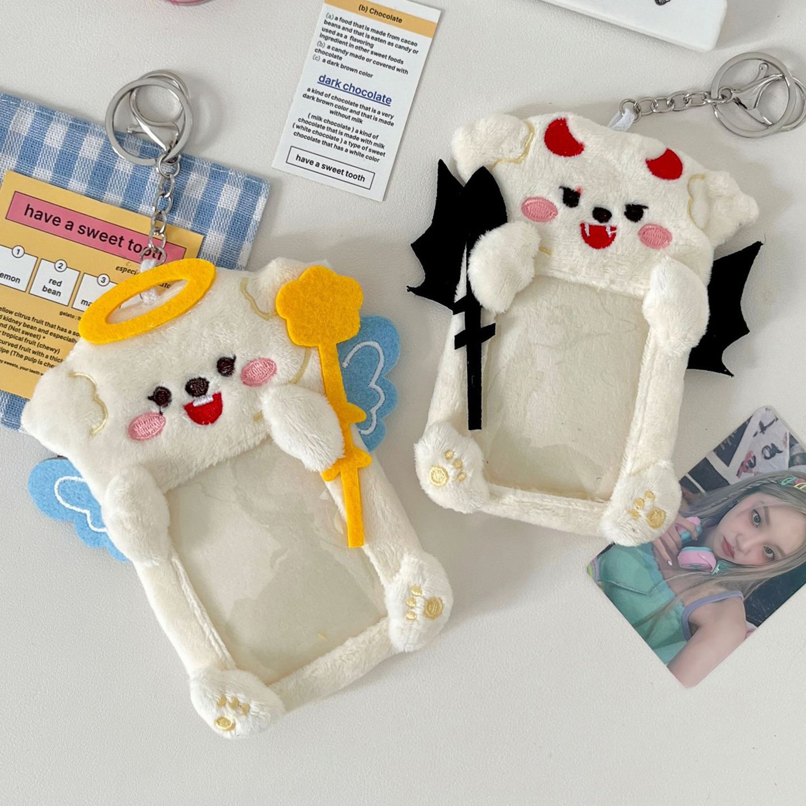Plush Angel Devil Keychain Cut - Fashion Backpack Women avis et prix