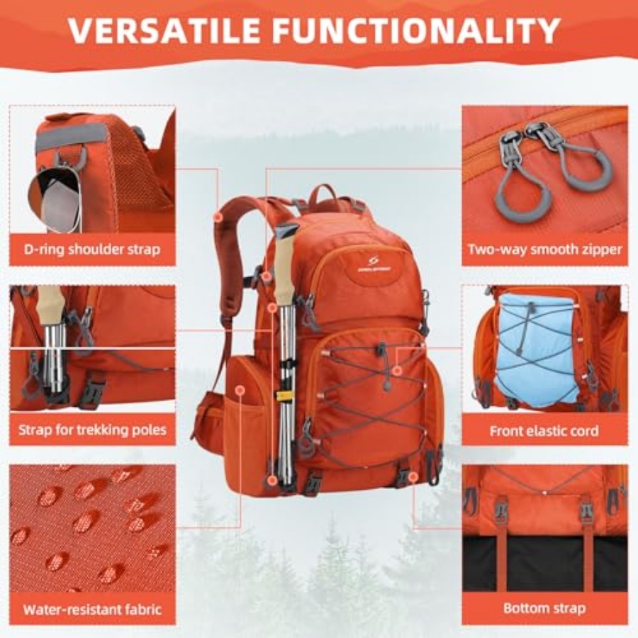 Hiking Backpack, 40L Waterproo - Rain Cover Backpack avis et prix
