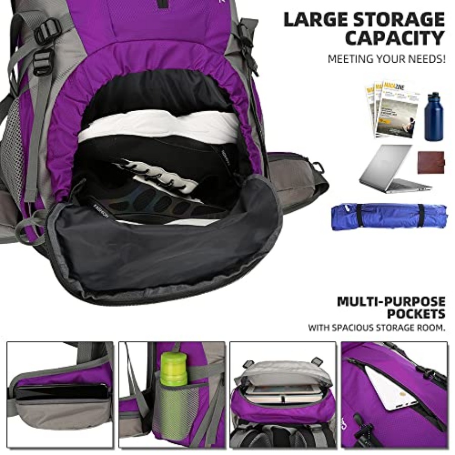 70L Hiking Backpack with Rain  - Rain Cover Backpack avis et prix