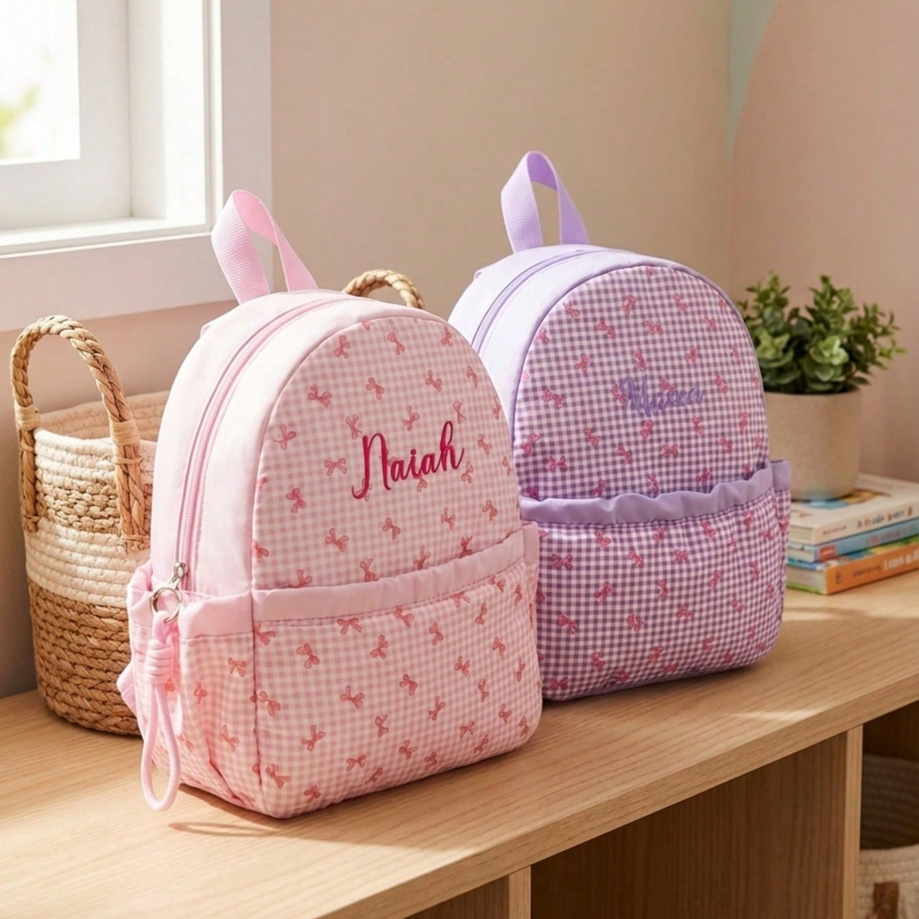 Custom Name-Letter Embroidered - School Backpack Teen avis et prix