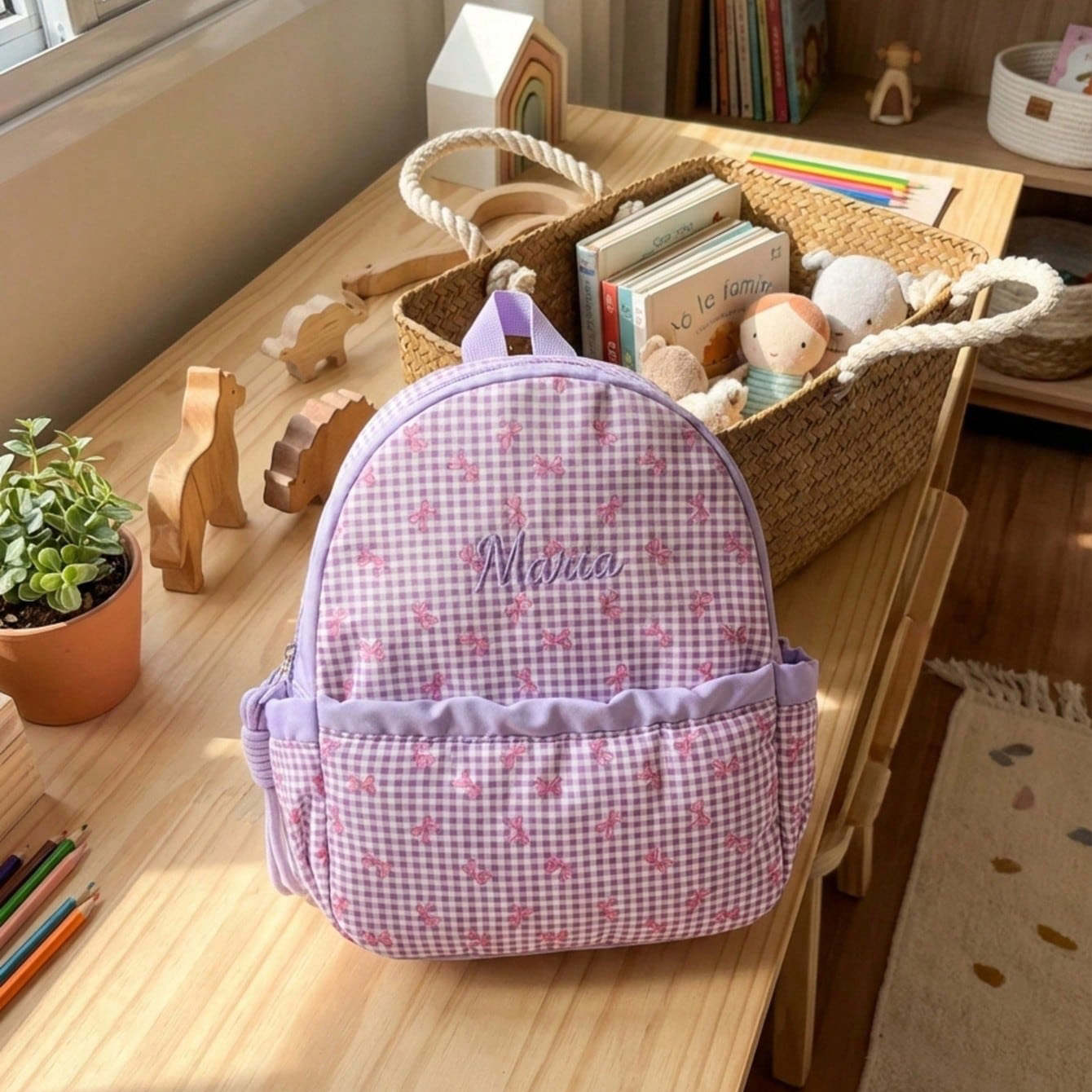 Custom Name-Letter Embroidered - School Backpack Teen avis et prix