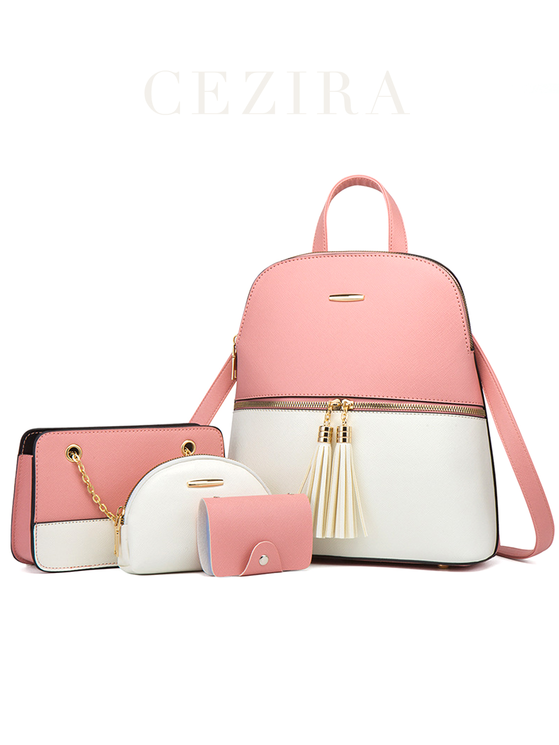 4 PCS Bags Set Women's Fashion - Mini Backpack Purse avis et prix