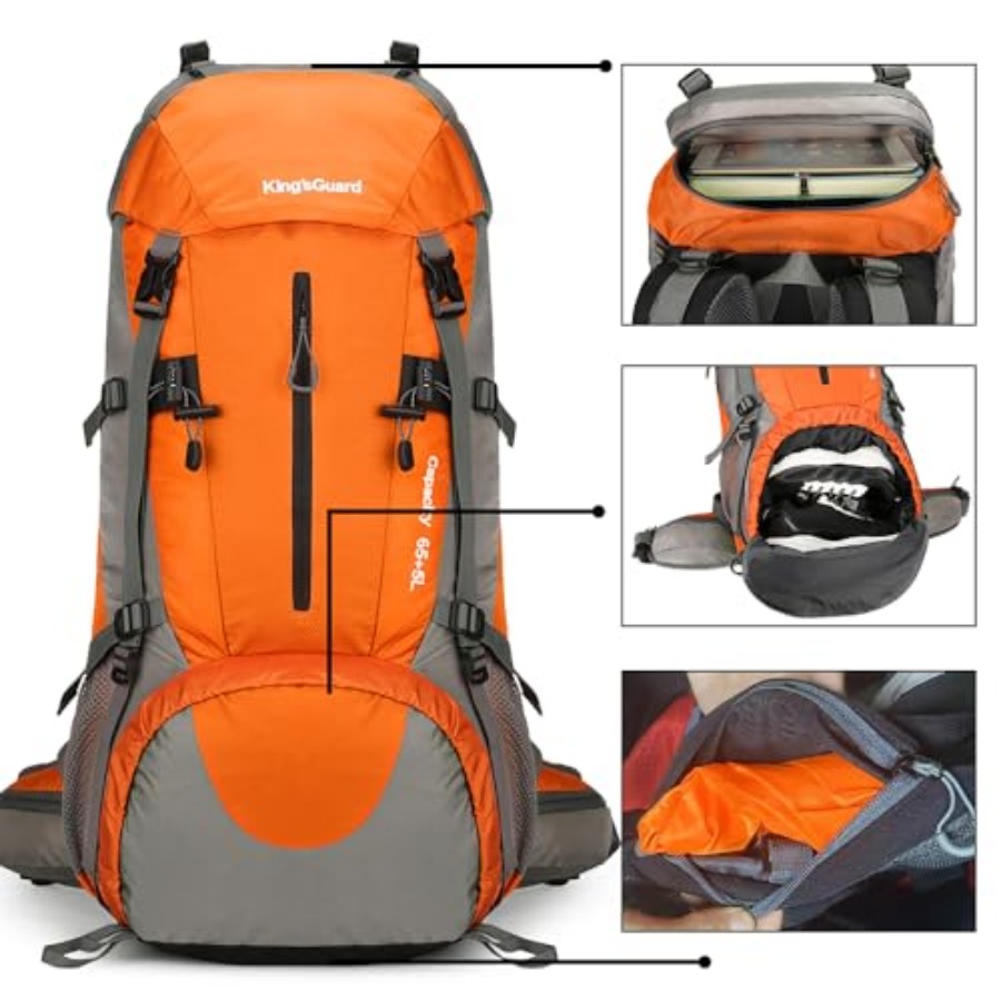 70L Hiking Backpack with Rain  - Rain Cover Backpack avis et prix