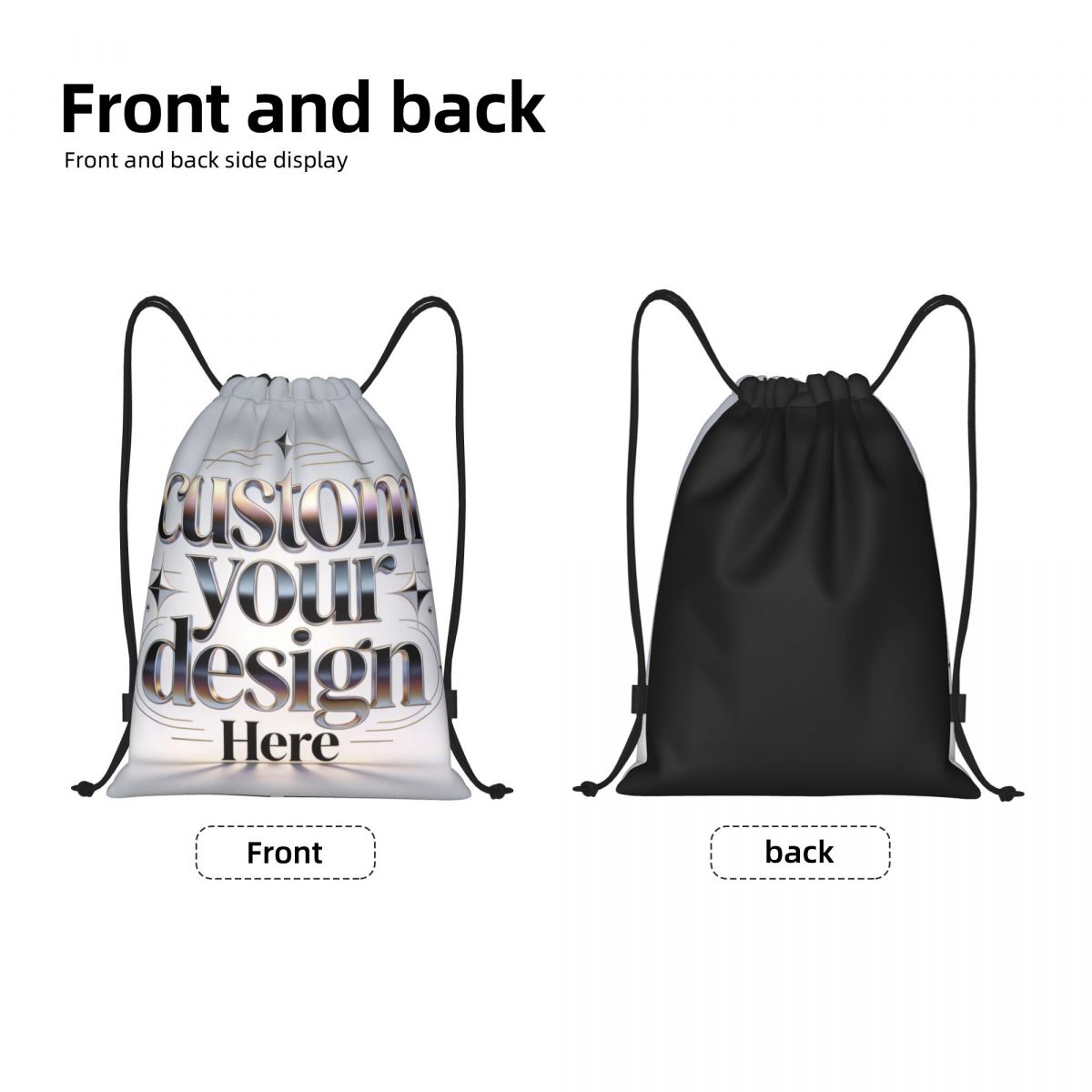 Custom Your Photo Logo Text Dr - Drawstring Gym Bag avis et prix