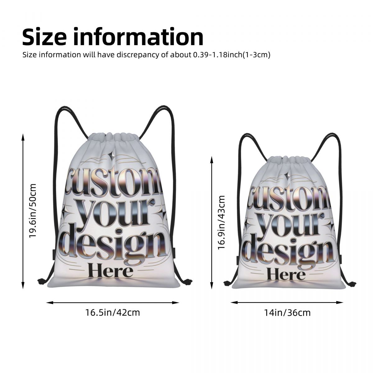 Custom Your Photo Logo Text Dr - Drawstring Gym Bag avis et prix