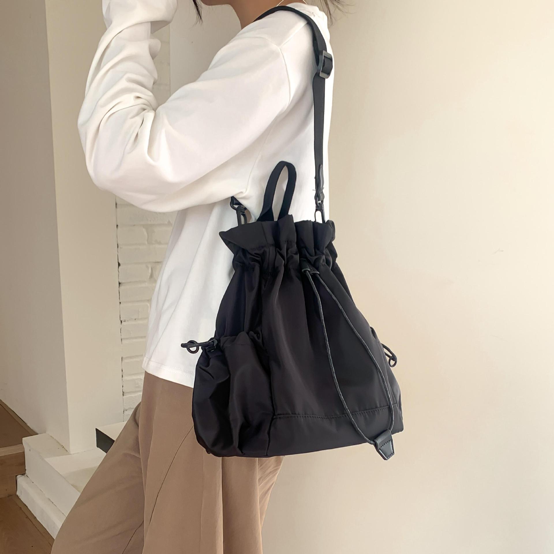 Multi-function Drawstring Buck - Canvas Backpack Casual avis et prix