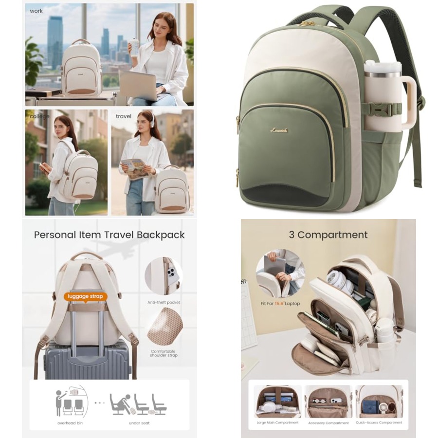 Laptop Backpack for Women, Wor - School Backpack Teen avis et prix