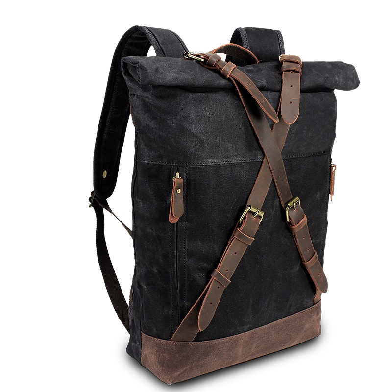 Retro Canvas Leather Backpacks - Leather Backpack Vintage avis et prix